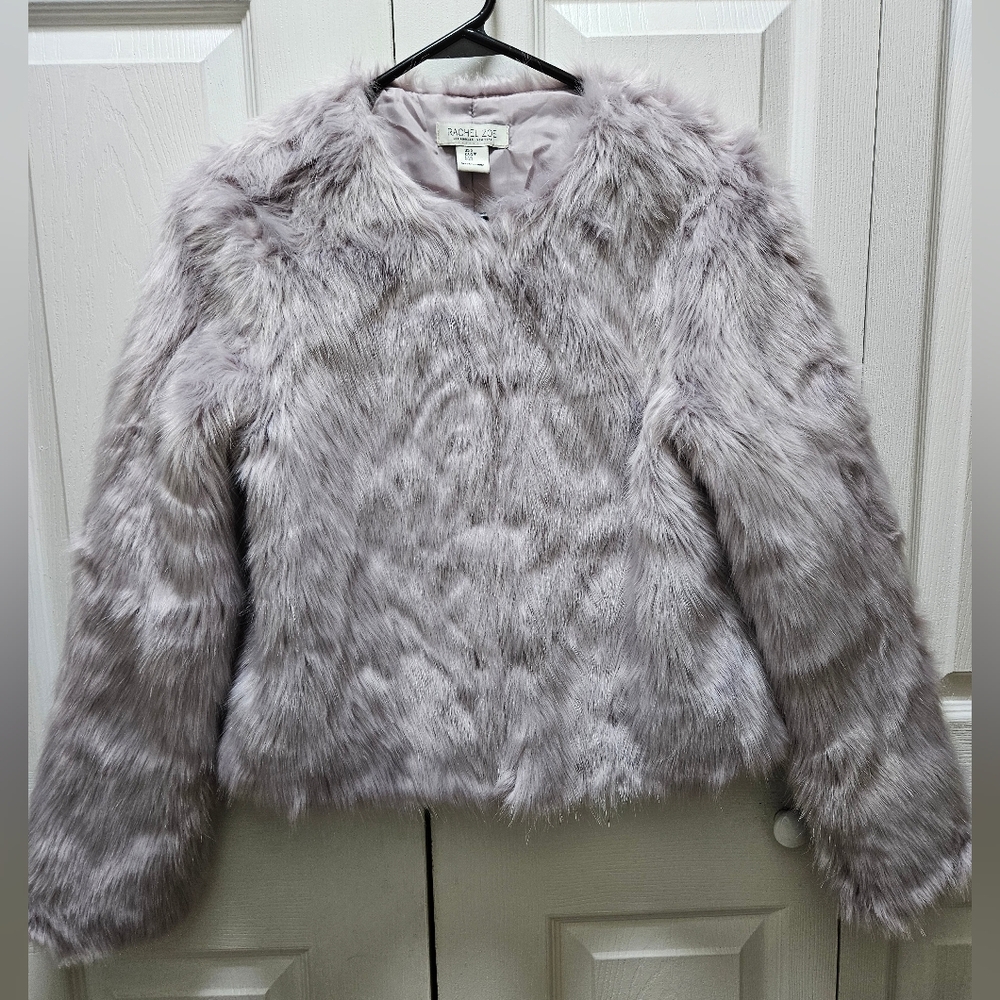 Rachel Zoe Faux Fur Soft Cozy Lilac/Lavender/Light Purple Teddy Jacket S (NWOT)